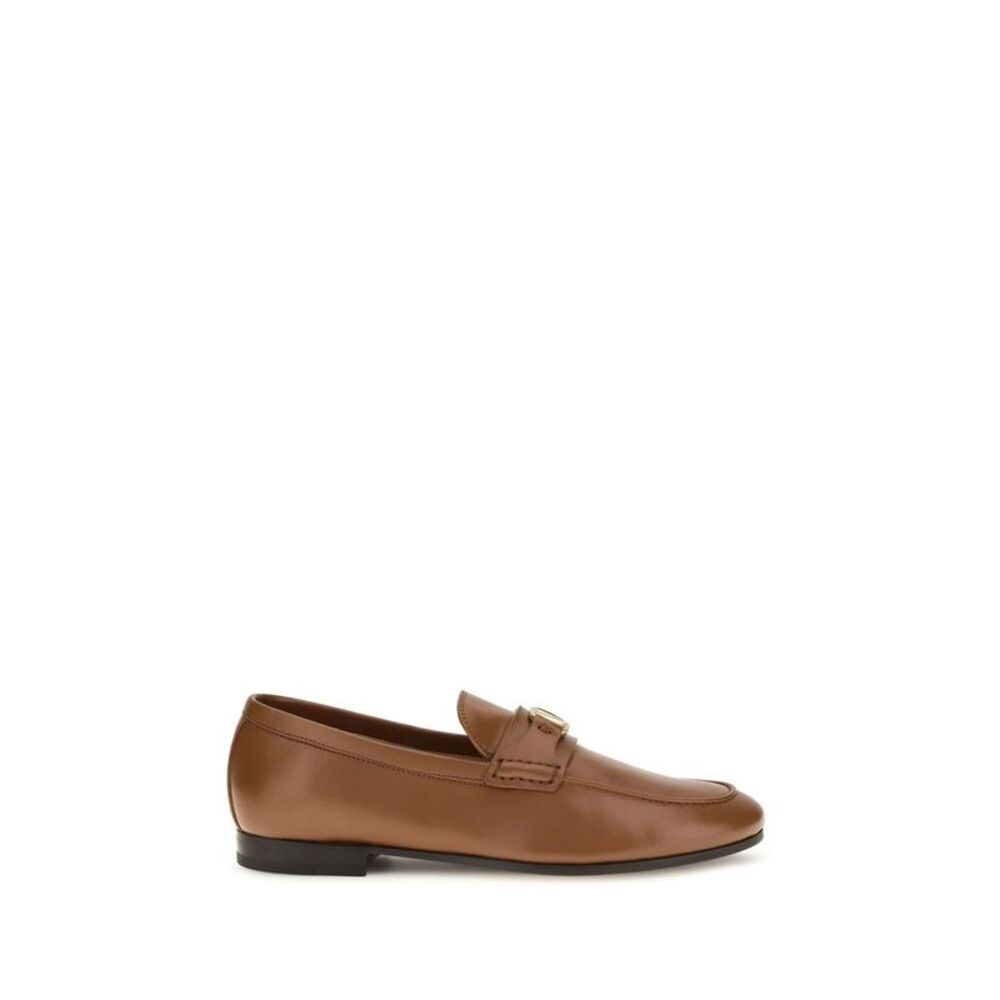 Valentino Garavani Brown Lamb Ovis Aries Slip-On Women's Loafers